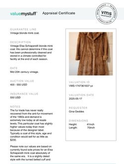 Beautiful Vintage Blonde Mink Coat 