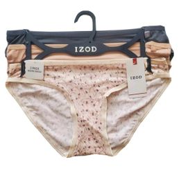 3 Pair IZOD Bikini Panties, Women's Size S