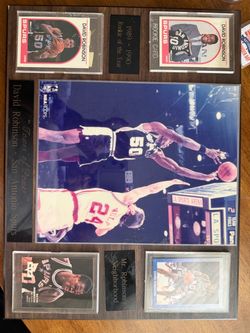 David Robinson Spurs Collector Plaque with Cards