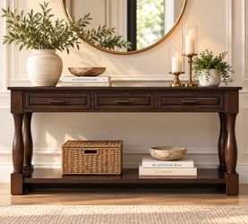 Noble House 60” Espresso Wood Console Table