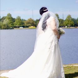 David’s bridal Wedding Gown And veil