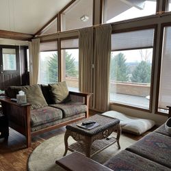 Hardwood Mission Style Sofa And Loveseat