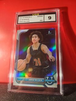 2022 Topps Bowman U #66 Jared McCain CHROME Holo Foil Rookie  DUKE UCG 9 MINT