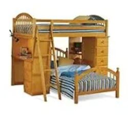 Tradewins Loft Bunk Bed w/brand New mattress 