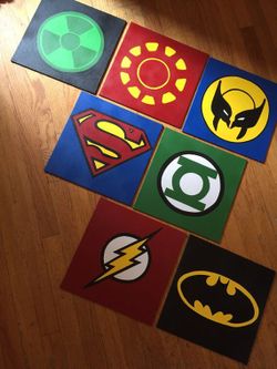 Super heroes wall decor custom made on order