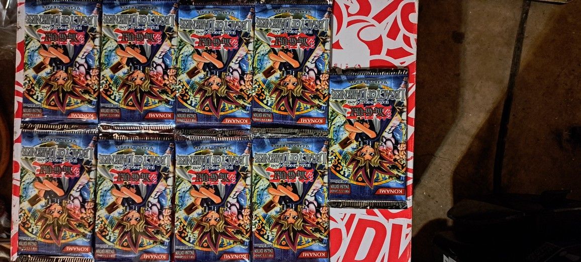 Yu gi oh Sealed Legacy Of Darkness 1st Edition 1996 Booster Packs 9  Unopened And Lot