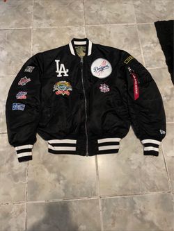 Alpha Industries New Era LA Dodgers Reversible Bomber Jacket Black Camo L