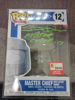 Funko Pop Halo Master Chief Active Camo E3 2018 Signed