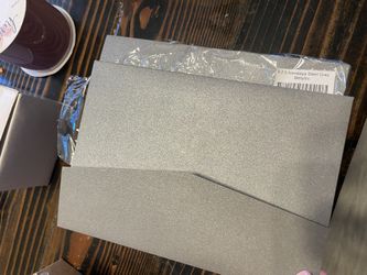 A7.5 Steel Gray Metallic Pocket Invitation