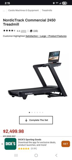 Commercial treadmill NordicTrack