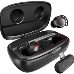 Wireless Gaming Earbuds, 20ms Low Latency Earbuds, Compatible with Meta Quest 3/2, PS5/4, with 2.4Ghz Dongle & Bluetooth, Game Earbuds with Mic for St