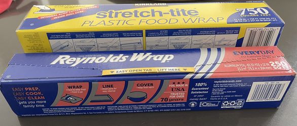 Plastic Food Wrap And Aluminum Foil