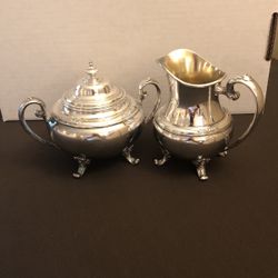 Silver Cream And Sugar Set