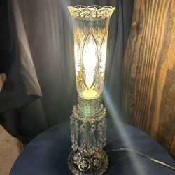 RARE 19th century Baccarat electric hurricane lamp