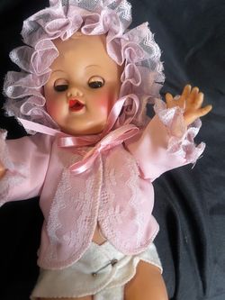 Vintage Baby Doll in Pink Lace Outfit