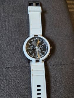 White Diesel Rubber Strap Watch