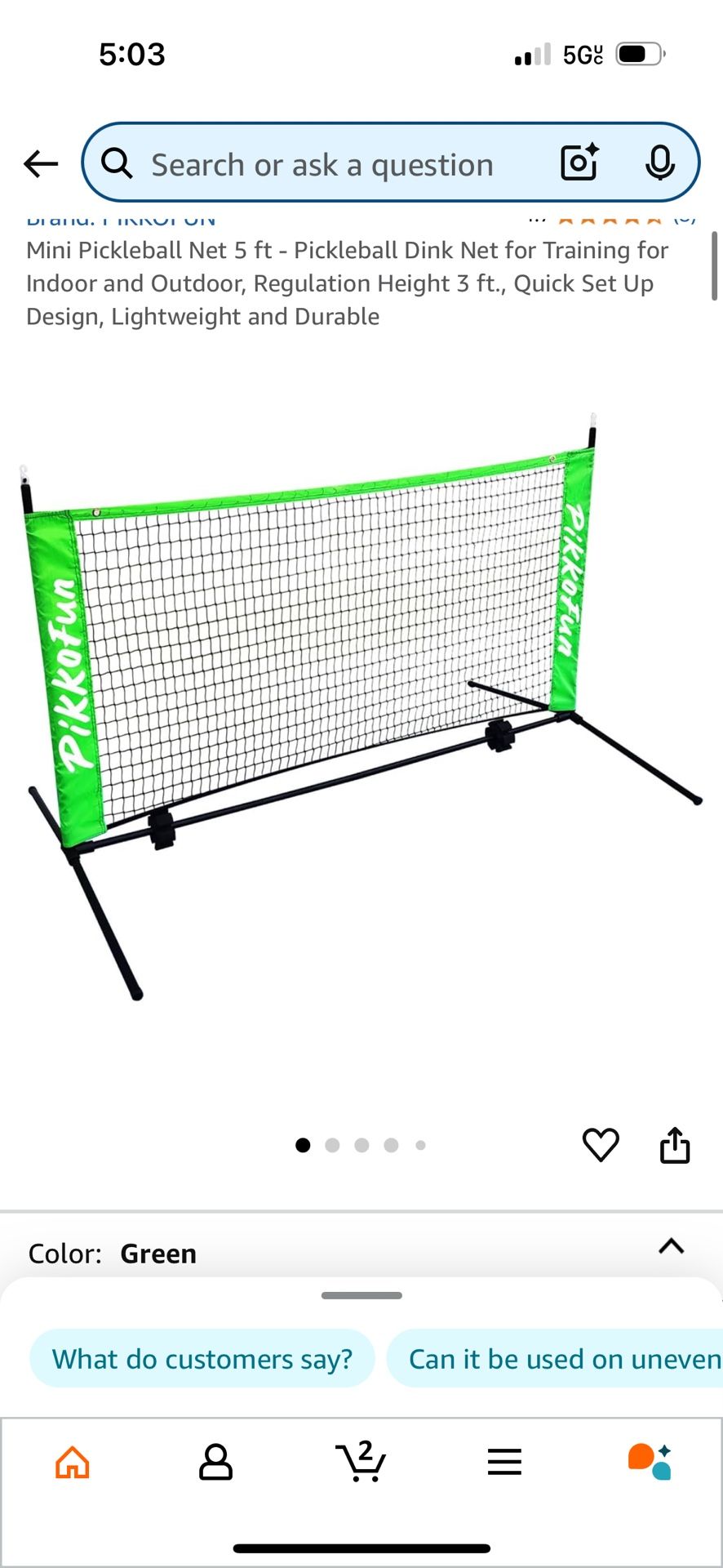 Mini Pickle Ball Net Set.