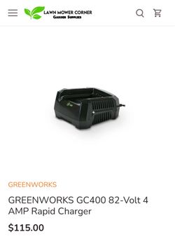 GREENWORKS GC400 82-Volt 4 AMP Rapid Charger