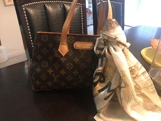 Louis Vuitton bag and scarf