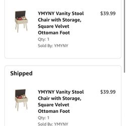 (2) White Suede Ottoman Foot Stools W/ Gold Legs