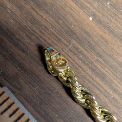 4.7mm 14k yellow gold 8 inch roped bracelet