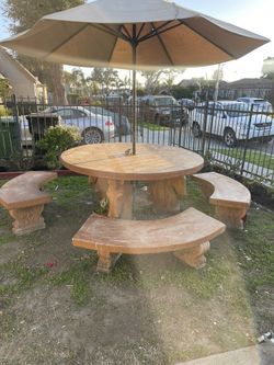 Patio Cement Table