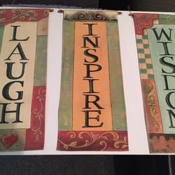 3 separate Canvas Wall Hangings $10 for all 3