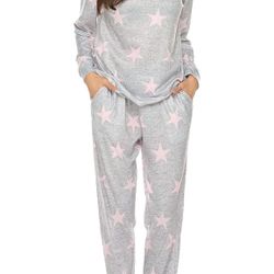 2xl size Women's Pajama Set Long Sleeve Pajamas Ladies Soft Pajamas Casual Set Sweet Outwear Homewear