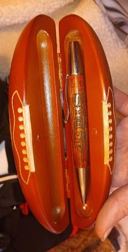 San Francisco 49ers Rosewood Football Pen Holder
