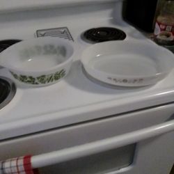 Two Milk glass Casserole Dishes 