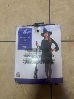 Lil' Witch Girls Halloween Costume Medium 8-10