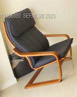 2 IKEA Tall Armchair – Walnut & Black - $45 each