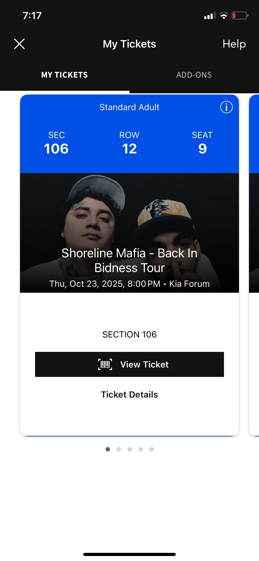 Shoreline Mafia 4 Tickets Kia