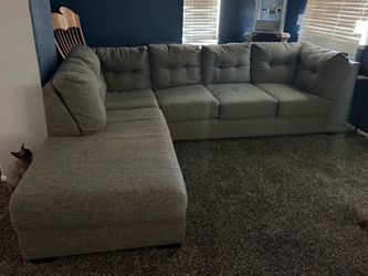 L shaped couch with full size pull out bed