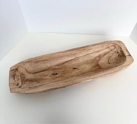 22.5" Long Wood Dough Bowl | Home Decor Accent