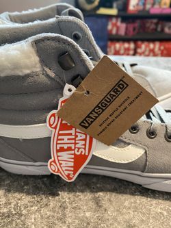 RARE FUR VANS Size 8,  Vans SK8-HI Top Sherpa Drizzle Grey Suede, New !
