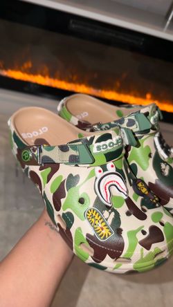BAPE x Crocs Camo Clogs with Jibbitz