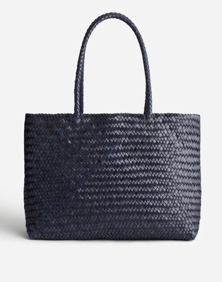 *NEW *The Handwoven Leather Tote ( color Nightmare)