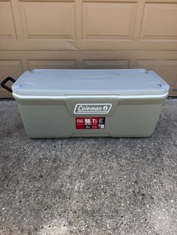 Coleman Classic 150 Quart QT Hard-Sided Ice Chest Cooler, Silver Ash