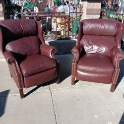 HANCOCK & MOORE LEATHER RECLINERS 