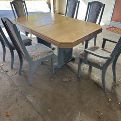 Up-Cycled Solid Oak Dining Set