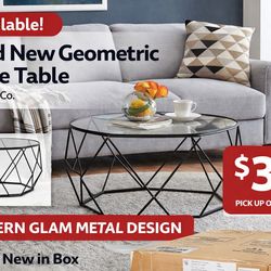 Brand New Geometric Coffee Table – Modern Metal Design 🔥