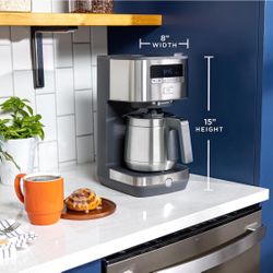 GE Drip Coffee Maker With Timer | 10-Cup Thermal Carafe