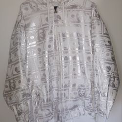 PTW White Dollar Jacket Mens Size XL 100% Polyester Brand New 