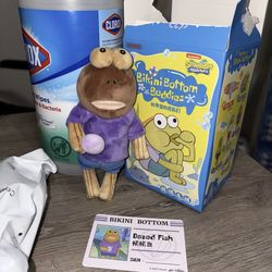 AUTHENTIC POPMART Bikini Bottom Buddies Series Plush Pendant Dazed Fish
