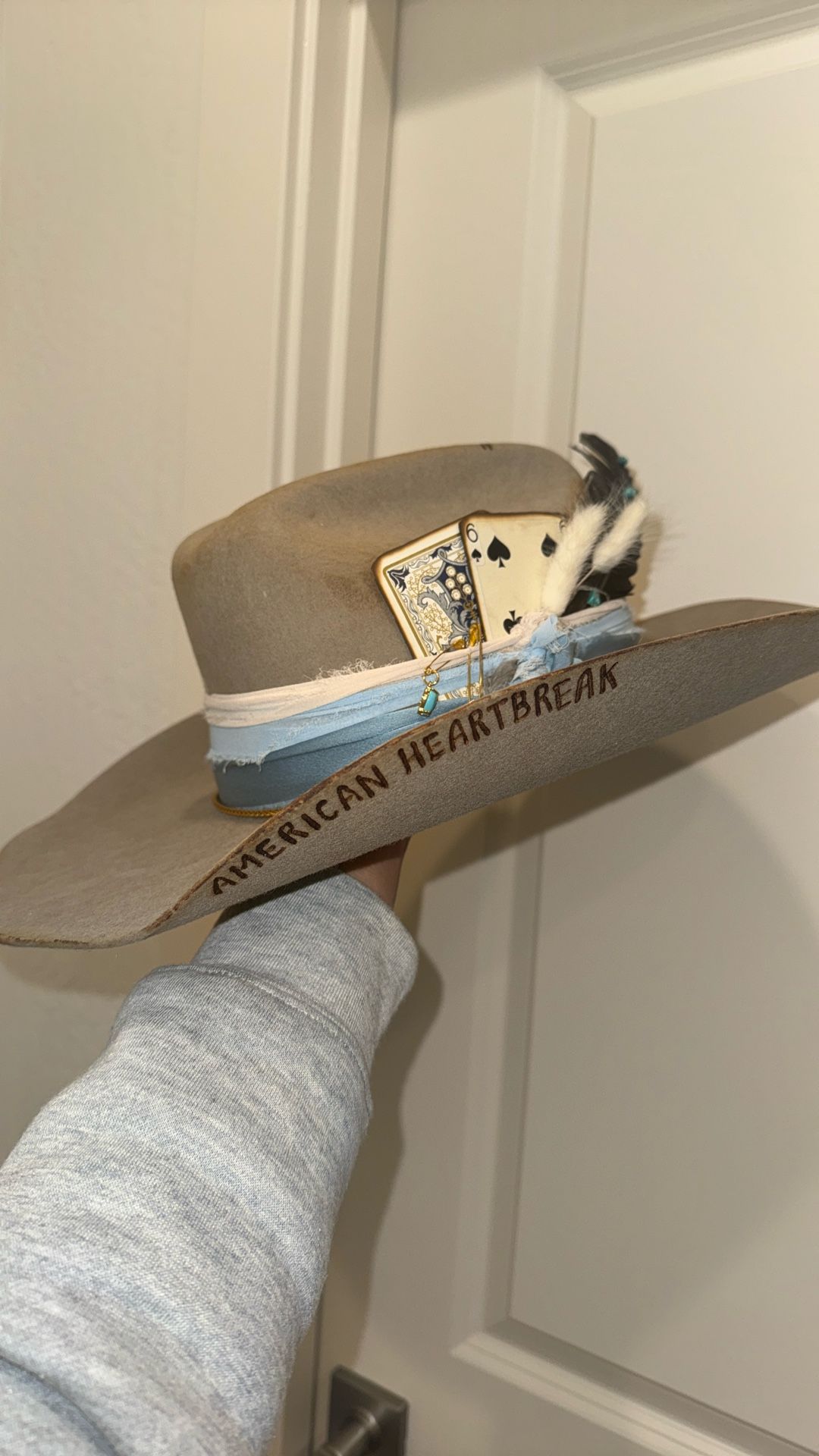 Zach Bryan Themed Cowboy Hat Custom Made By A Hat Bar