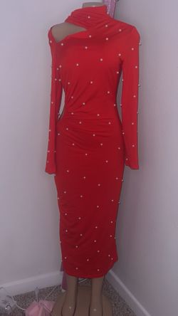 Red Pearl Valentine Dress