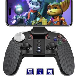 Wuzcon Bluetooth Wireless Controller for iOS, Android, Switch, PC, TV Box, Tesla, Apple Arcade MFi and Cloud Gaming. with Phone Clip/2.4G Receiver/USB