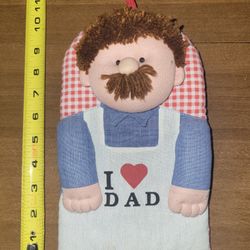 New Hotmit Kit Kitchen Friends Oven Mit I Love Dad Yarn Hair Gift Decorative