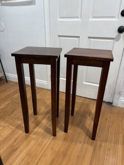 world market tall wood end tables